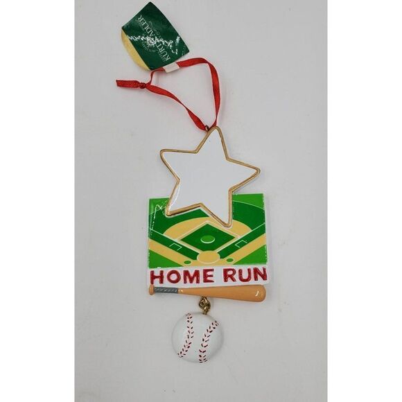 Kurt Adler Christmas Ornament Home Run Baseball Can Personalize New - Picture 1 of 4